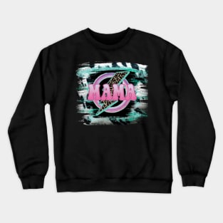 Mama Lightning strike cow print Crewneck Sweatshirt